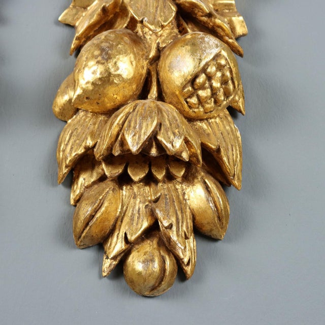 Carved and Gilded Wooden Pilasters, Set of 2 For Sale - Image 9 of 12