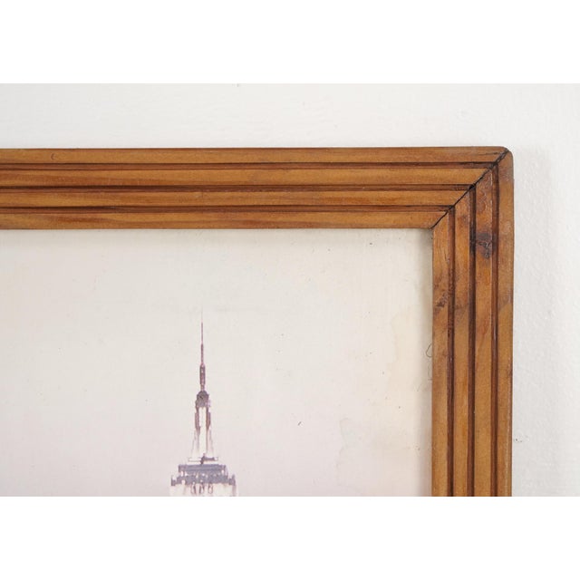 Vintage 1970-80s Nyc Skyline Framed Poster For Sale - Image 6 of 8