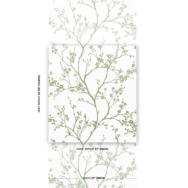 Twiggy is a delicate yet graphic wallcovering that brings the outdoors in, with beautiful flowering branches silhouetted...