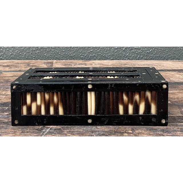 This exquisite vintage trinket box is a classic example of Anglo-Indian craftsmanship, likely originating from Sri Lanka...