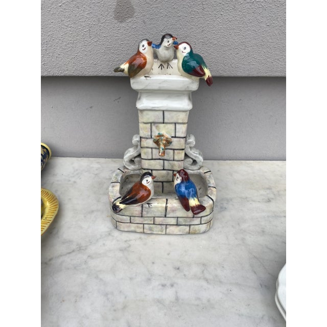 Jerome Massier French Majolica Birds Fountain Massier Circa 1910 For Sale - Image 4 of 7