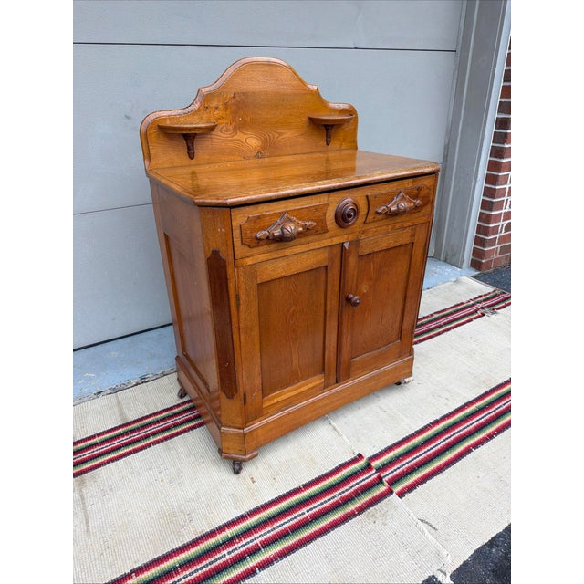 Victorian Antique Victorian Chestnut and Walnut Washstand, Lebanon County Pa, Circa 1870 For Sale - Image 3 of 17