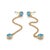 Not Yet Made - Made To Order Swiss Blue Topaz Drop Dangle Chain Earrings in 925 Sterling Silver - A Pair For Sale - Image 5 of 5