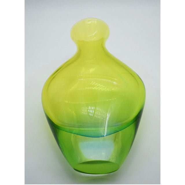 Yellow Large Sommerso Vase by Flavio Poli for Seguso Vetri D'arte, 1960s For Sale - Image 8 of 10