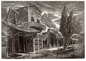 'State Street, Columbia', Woodblock by Charles Frederick Surendorf, 1950s