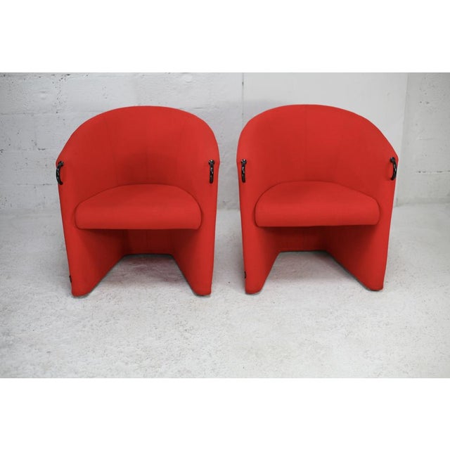 Set of Red Armchairs from Arflex, Italy, 1980 For Sale - Image 16 of 16