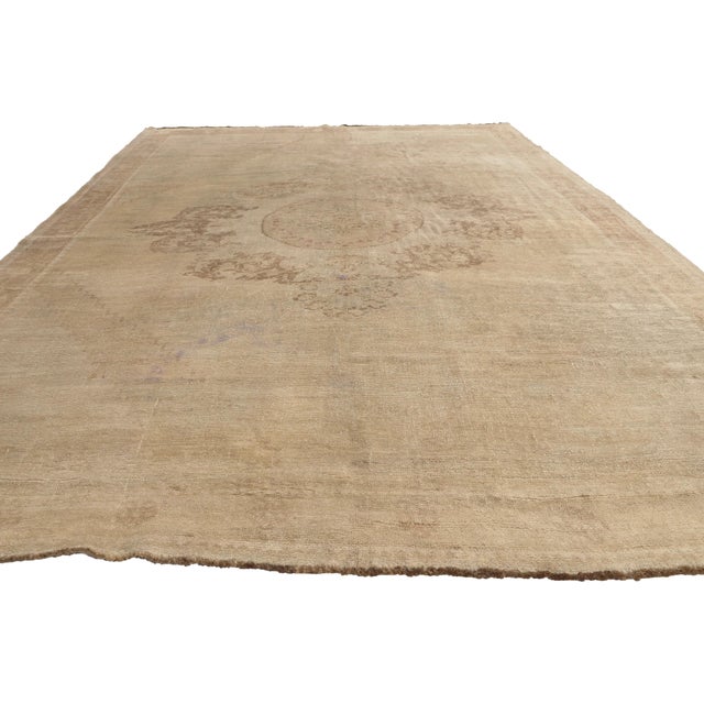 Contemporary Vintage Turkish Oushak Rug, 07'03 X 11'05 For Sale - Image 3 of 10