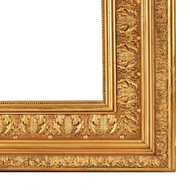 Classic gilded frame with double acanthus motif from the turn of the 19th and 20th centuries. External dimensions: 46X58...