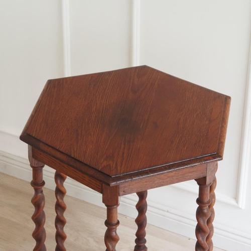 Antique Baroque Style Side Table with Twisted Columns, 1890 For Sale - Image 5 of 14