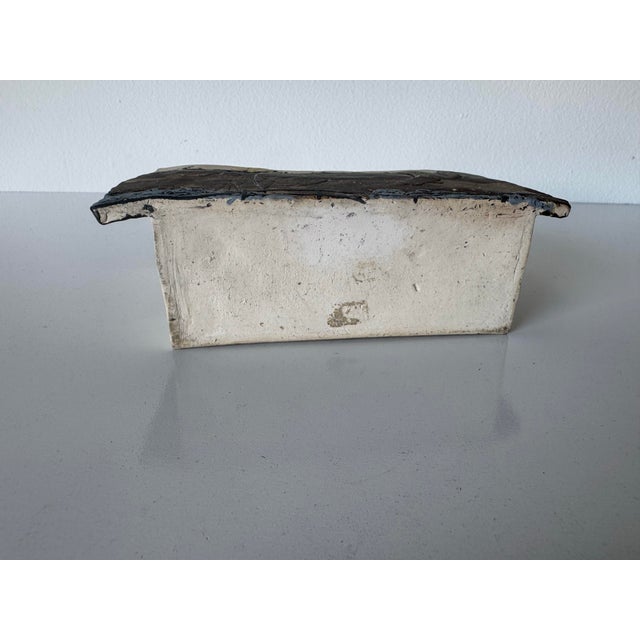 1983 Vintage Studio Pottery Landscape Design Slab Vase For Sale - Image 11 of 12