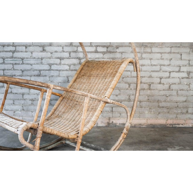 Brown Vintage Franco Bettonica “Dondolo" Lounge Chair For Sale - Image 8 of 18