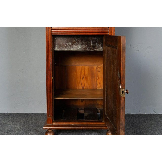 Vintage Brown Wash Cabinet For Sale - Image 10 of 17