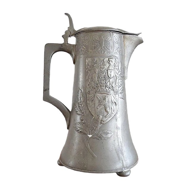 Pewter Ceremonial Jug with Berlin Coat of Arms from Kayser, 1900s For Sale