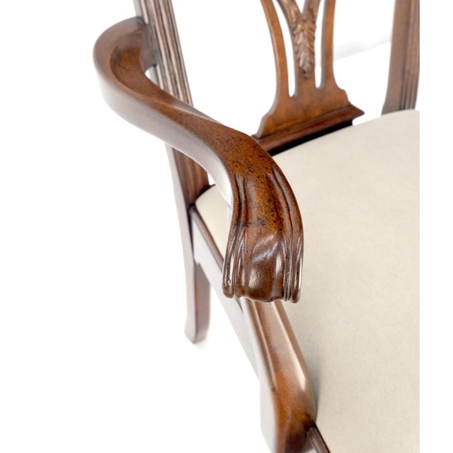 White Henredon Set of 10 Mahogany Ball & Claw Chippendale Style Dining Chairs For Sale - Image 8 of 12