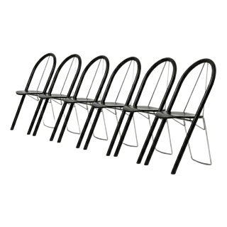 Linda Chairs by A. Simonit and G. Del Piero, 1980s, Set of 6 For Sale