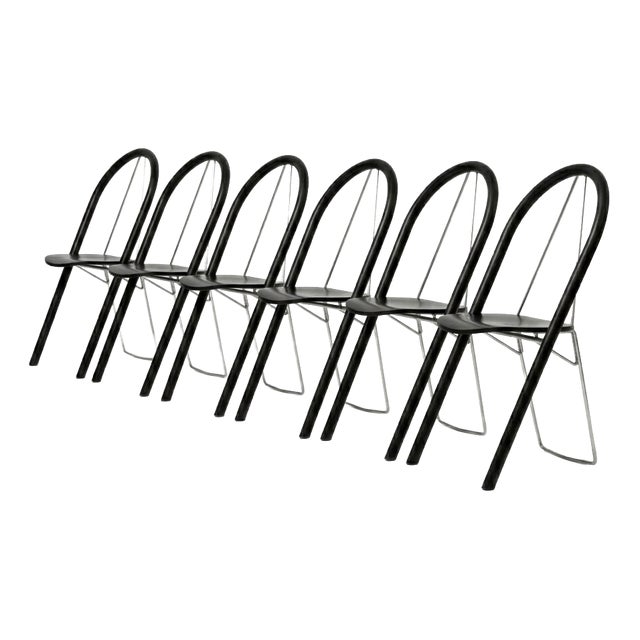 Linda Chairs by A. Simonit and G. Del Piero, 1980s, Set of 6 For Sale