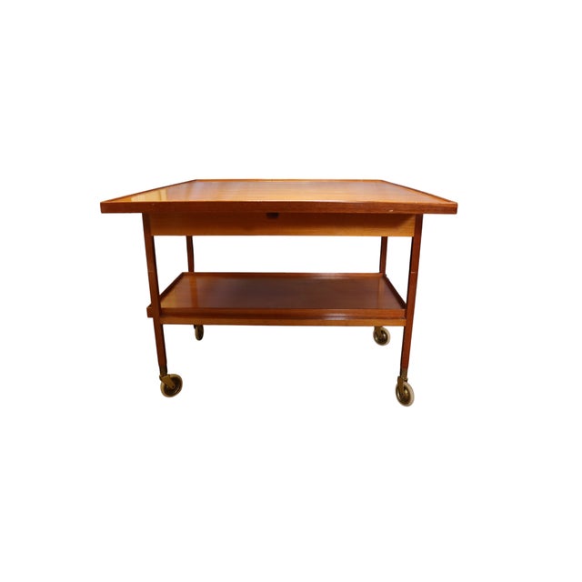 Mid-Century Modern Josef Frank Svenkst Tenn Model 756 Serving Trolley For Sale - Image 9 of 14