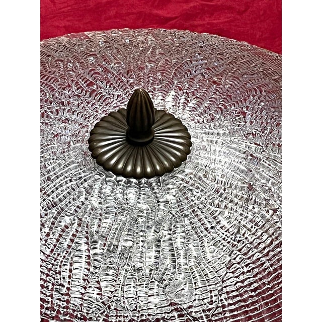 Mid-Century Modern Vintage Plafonnier Ceiling Lamp in Bronze and Brass from Kaiser-Leuchten, 1940s For Sale - Image 3 of 9