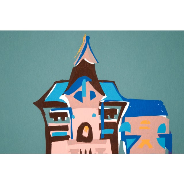 San Francisco Victorian House - Fauvist Screenprint on Archival Paper by Doris Warner For Sale - Image 4 of 7