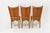 Mid-Century Dining Chairs in Beech and Red Moleskine, France, 1950s, Set of 6 For Sale - Image 11 of 13