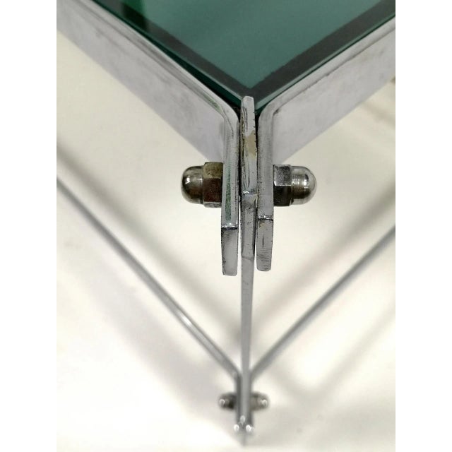 Handmade Chrome-Plated Steel Coffee Table, 1960s For Sale - Image 11 of 12
