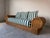 Coastal 1970s Vintage Coastal Organic - Rattan Sofa With Rolled Arms & Striped Cushions For Sale - Image 3 of 18