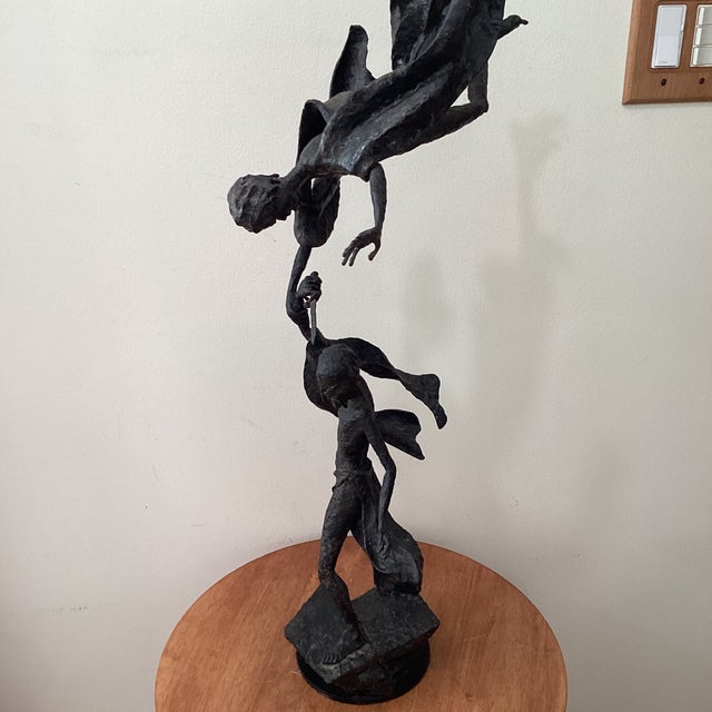 Mid Century Tall Brutalist Welded Steel Sculpture Unsigned For Sale - Image 11 of 12