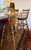 Vintage Ethan Allen Heirloom Nutmeg Maple Colonial Early American Pub Style Swivel Barstool With Metal Footrest- A Pair For Sale - Image 12 of 12