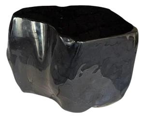 Andrianna Shamaris Volcanic Glass Coffee Table or Large Side Table