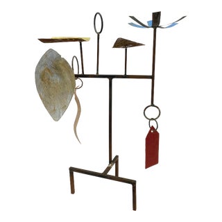 Mid 20th Century Abstract Metal Sculpture by Self Taught Artist For Sale