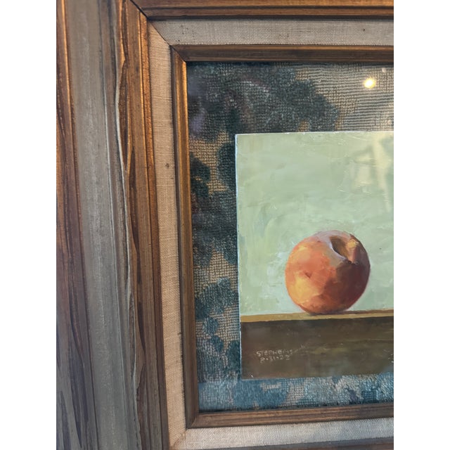 Contemporary Gouache Peach, Framed For Sale - Image 10 of 11
