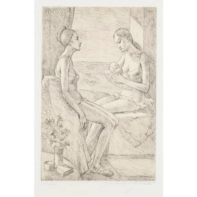 Maternity - Original Etching by G. Girardi - 1971 1971 For Sale - Image 3 of 3