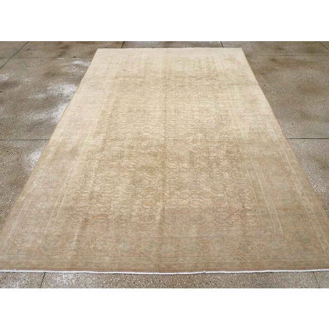 An antique Persian Mahal accent carpet handmade during the Early 20th century. Measures: 6' 7" x 10' 3"