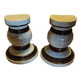 Pair of Vintage-Style Weighted Resin Bookends For Sale