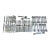 1960s Stanley Roberts Zebra 76 PCS 12 Place Settings Stainless Steel Korea Postmoden For Sale