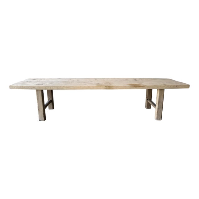 Antique Elm Farm House Table For Sale