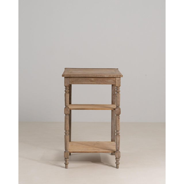 19th Century France Tan Wood Side Table For Sale - Image 4 of 11