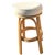 Paul Frankl Rattan Double Strand Arched Barstool With Ivory Upholstered Plush Seat, Pair For Sale - Image 4 of 12