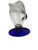 Transparent Vintage Romanian Cobalt Blue and Gold Crystal Pedestal Pitcher For Sale - Image 8 of 12