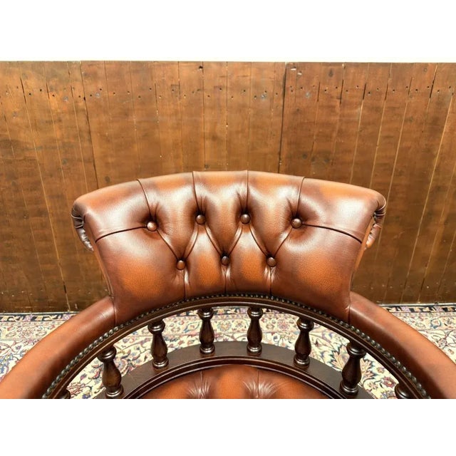 Classic English Chesterfield Chair For Sale - Image 5 of 8