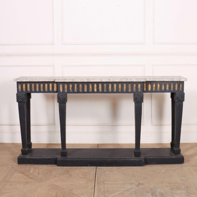 English Breakfront Console Table For Sale - Image 11 of 11
