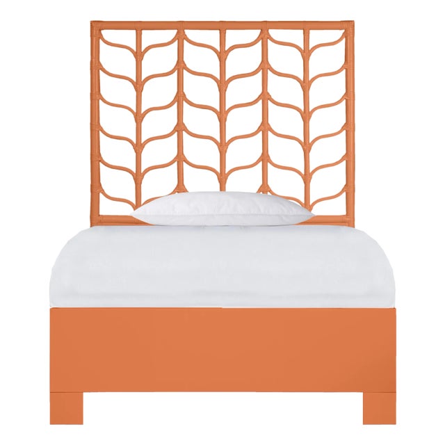 Ivy Platform Bed Twin, Citrus Orange For Sale