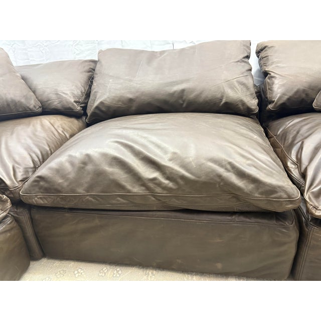 Rh Cloud® Modular Leather Sectional — 4-Piece For Sale - Image 9 of 18