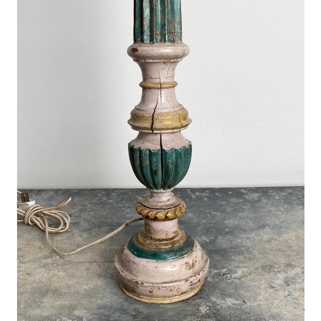 Early 19th Century Italian Painted Pricket Lamp For Sale - Image 4 of 6