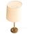 1950s Scandinavian Modern Table Lamp in Brass and Opaline Glass, 1950s For Sale - Image 5 of 5