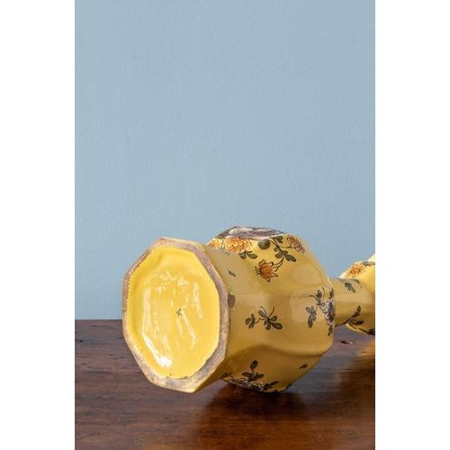 Moustiers Faience Garlic Neck Table Lamps, 1800s, Set of 2 For Sale - Image 11 of 13