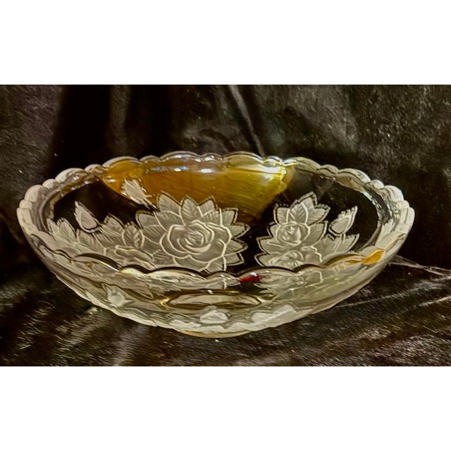 Mikasa 1990s Mikasa Winter Rose Console Bowl For Sale - Image 4 of 12