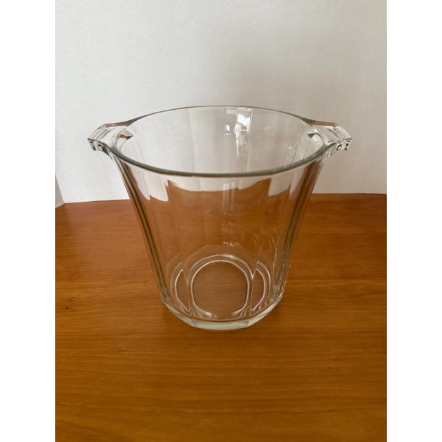 Large Vintage Luminarc French Glass Champagne Cooler or Ice Bucket For Sale - Image 6 of 12