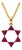 Ruby Star of David 18k Gold Pendant Necklace For Sale