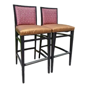 Kellex Seating "Baylee" Commercial-Grade High-Back Barstool Chairs - a Pair